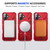 iPhone 17 MagSafe Magnetic Shockproof Phone Case with Ring Holder - Red