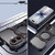iPhone 17 Mechanical Arm Borderless MagSafe Holder Metal Phone Case - Black Blue