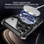 iPhone 17 Mechanical Gear MagSafe Holder Borderless Metal Phone Case - Black