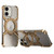 iPhone 17 Mechanical Gear MagSafe Holder Borderless Metal Phone Case - Gold
