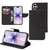 iPhone 17 Mercury Contrast Color Splicing Leather Phone Case - Black
