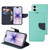 iPhone 17 Mercury Contrast Color Splicing Leather Phone Case - Mint Color