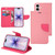iPhone 17 Mercury Contrast Color Splicing Leather Phone Case - Pink