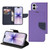 iPhone 17 Mercury Contrast Color Splicing Leather Phone Case - Purple
