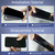 iPhone 17 Metal Hybrid Silicone Four-Corner Shockproof Cooling Phone Frame Case - Black vinyl + Blue