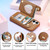 iPhone 17 Mirror Rhombic Texture Metal Bow-knot Vegan Leather Card Bag Phone Case - Brown