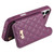 iPhone 17 Mirror Rhombic Texture Metal Bow-knot Vegan Leather Card Bag Phone Case - Purple
