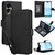 iPhone 17 Multi-Card Wallet RFID Leather Phone Case - Black