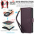 iPhone 17 Multi-Card Wallet RFID Leather Phone Case - Dark Purple