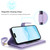 iPhone 17 Multi-Card Wallet RFID Leather Phone Case - Light Purple