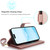 iPhone 17 Multi-Card Wallet RFID Leather Phone Case - Rose Gold