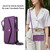 iPhone 17 Multifunctional Wallet Detachable Leather Phone Case with Lanyard - Dark Purple