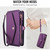 iPhone 17 Multifunctional Wallet Detachable Leather Phone Case with Lanyard - Dark Purple