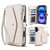 iPhone 17 Multifunctional Wallet Detachable Leather Phone Case with Lanyard - White