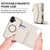 iPhone 17 Multifunctional Wallet Detachable Leather Phone Case with Lanyard - White