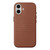 iPhone 17 Official Tech Fabric Texture Side-Stick TPU Magnetic Phone Case, No AI Camera Button - Brown