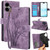 iPhone 17 Orchid Butterfly Embossed Leather Phone Case - Purple