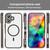 iPhone 17 PC Hybrid TPU Airbag Shockproof MagSafe Phone Case - Transparent Black