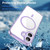 iPhone 17 PC Hybrid TPU Airbag Shockproof MagSafe Phone Case - Transparent Purple