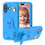 iPhone 17 Penguin Baby EVA Shockproof Phone Case with Holder - Blue