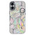 iPhone 17 Plating Feather Texture Wristband Holder TPU Phone Case with Lens Film - Silver