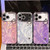 iPhone 17 Plating Feather-Gauze Texture Wristband Holder TPU Phone Case with Lens Film - Pink