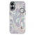 iPhone 17 Plating Feather-Gauze Texture Wristband Holder TPU Phone Case with Lens Film - White