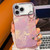 iPhone 17 Plating Foil-like Metallic Texture Wristband Holder TPU Phone Case with Lens Film - Pink