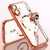 iPhone 17 Plating Paint TPU MagSafe Phone Case with Dust Plug & Lens Film - Orange