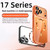 iPhone 17 Plating Paint TPU MagSafe Phone Case with Dust Plug & Lens Film - Orange