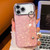 iPhone 17 Plating Shell Texture Wristband Holder TPU Phone Case with Lens Film - Pink