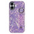 iPhone 17 Plating Wrinkled Texture Wristband Holder TPU Phone Case with Lens Film - Purple