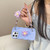 iPhone 17 Plush Flower Wavy TPU Phone Case with Lanyard - Light Purple