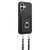 iPhone 17 R20 Crossbody Rope Ring Card Holder Phone Case - Black