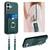 iPhone 17 R20 Crossbody Rope Ring Card Holder Phone Case - Green