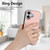 iPhone 17 R20 Ring Card Holder Phone Case - Pink