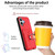 iPhone 17 R20 Ring Card Holder Phone Case - Red