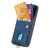 iPhone 17 Retro Card Wallet Fold Leather Phone Case with Strap - Blue