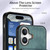 iPhone 17 Retro Card Wallet Fold Leather Phone Case with Strap - Green