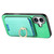 iPhone 17 Retro Cross Leather Card Bag MagSafe Phone Case - Green