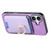 iPhone 17 Retro Cross Leather Card Bag MagSafe Phone Case - Purple