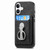 iPhone 17 Retro Folding Ring Holder Card Bag MagSafe Phone Case - Black