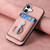 iPhone 17 Retro Folding Ring Holder Card Bag MagSafe Phone Case - Pink