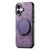 iPhone 17 Retro Leather Rotation Round Holder Phone Case - Purple