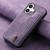 iPhone 17 Retro Leather Zipper Wallet Back Phone Case - Purple