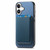 iPhone 17 Retro Magsafe Card Bag PU Back Cover Phone Case - Blue