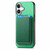 iPhone 17 Retro Magsafe Card Bag PU Back Cover Phone Case - Green