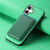 iPhone 17 Retro Magsafe Card Bag PU Back Cover Phone Case - Green