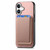 iPhone 17 Retro Magsafe Card Bag PU Back Cover Phone Case - Pink
