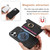 iPhone 17 Retro Magsafe Cross Leather Ring Holder Card Bag Phone Case - Black